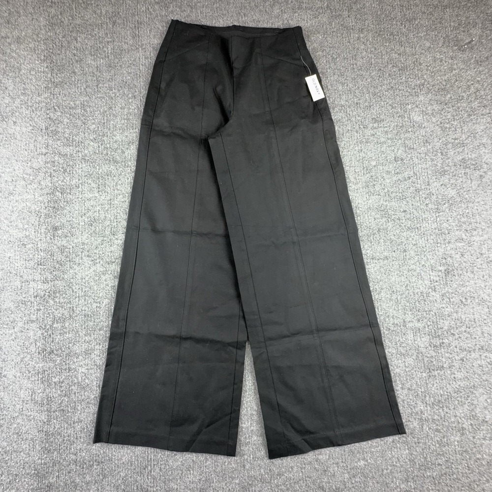 Old Navy Dress Pants Womens Small Black High Rise Wide Leg Stretch Twill Casual